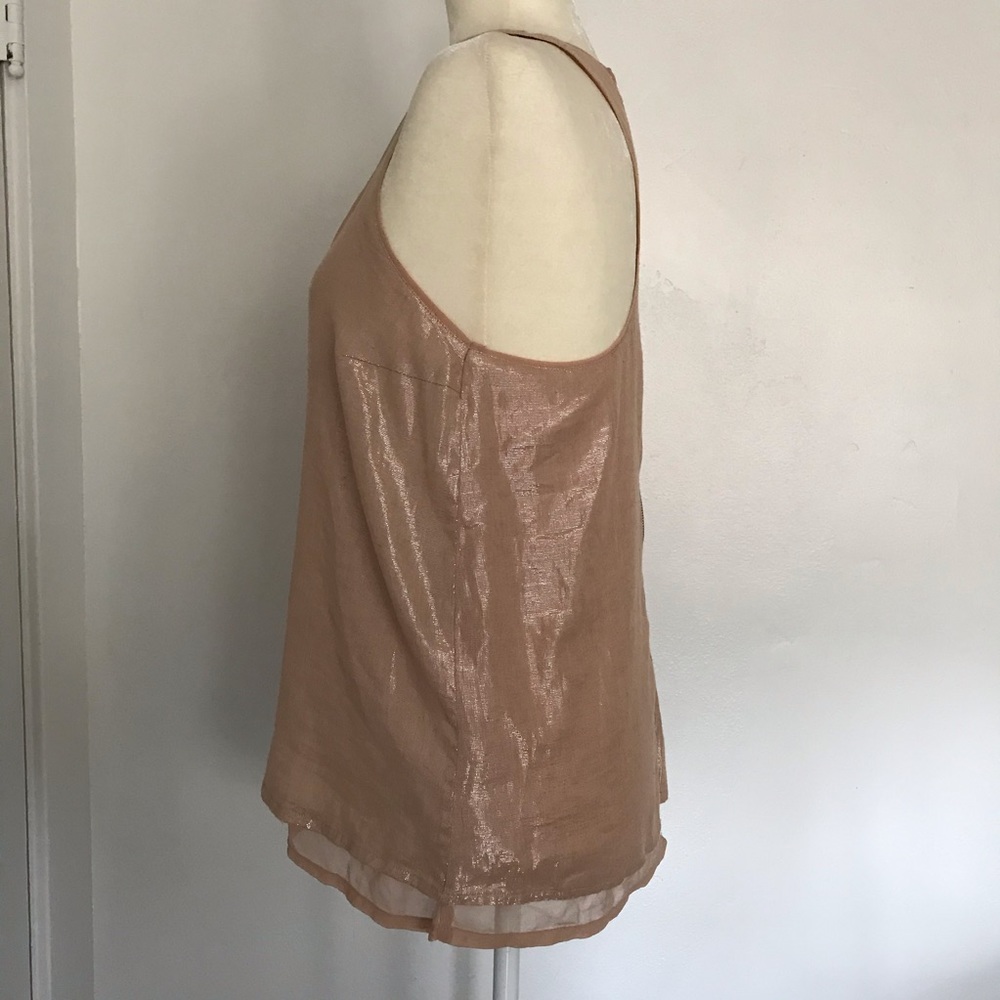 Zara Metallic Pink Racerback Top - Picture 4 of 10